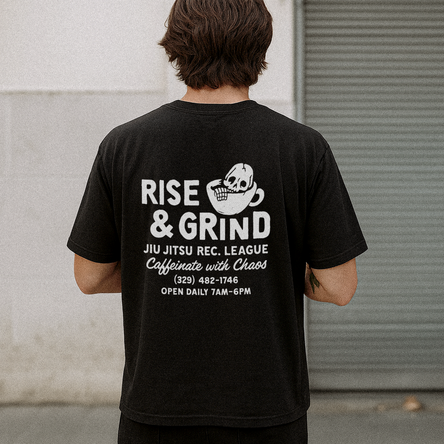 Rise & Grind - Unisex Oversized BJJ Tee