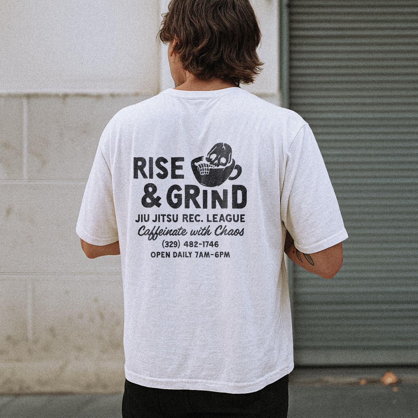Rise & Grind - Unisex Oversized BJJ Tee