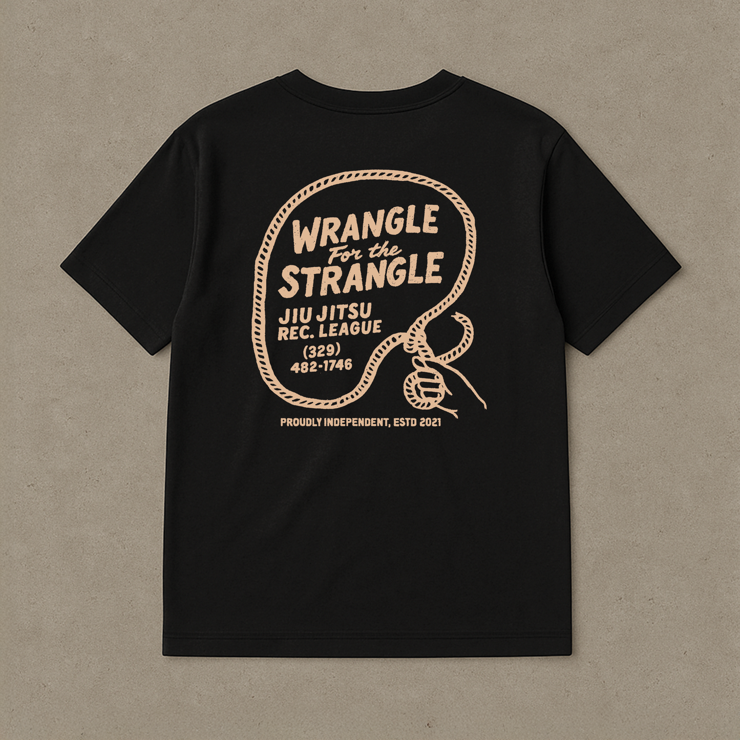 Wrangle for the Strangle - Unisex Oversized BJJ Tee