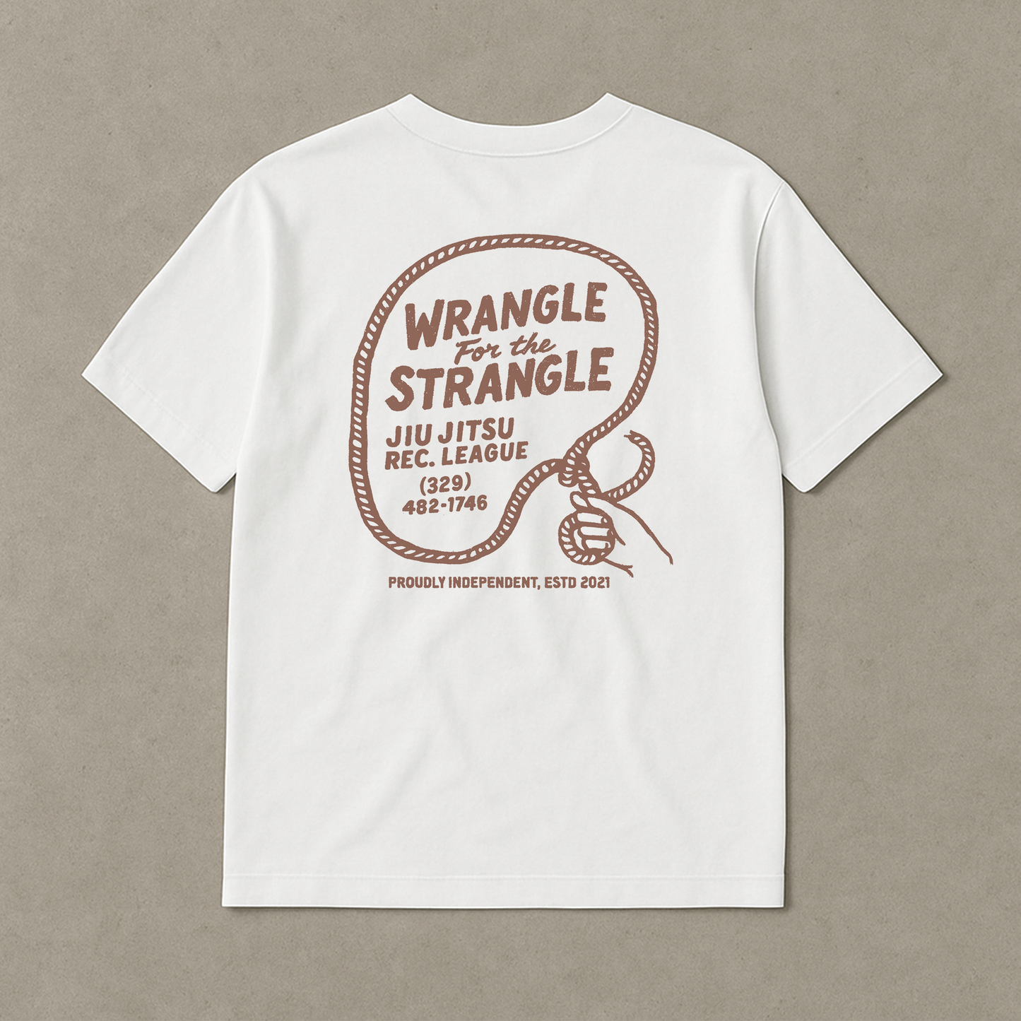 Wrangle for the Strangle - Unisex Oversized BJJ Tee