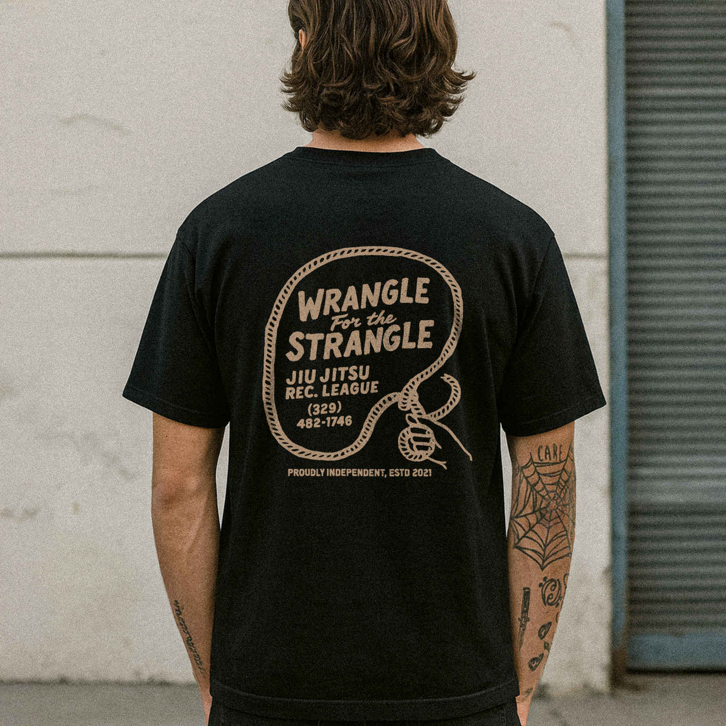 Wrangle for the Strangle - Unisex Oversized BJJ Tee